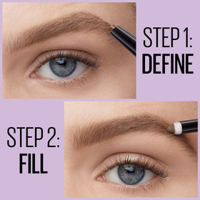 MAYBELLINE Crayon et Poudre à Sourcils 2-en-1 en détail, pointe en goutte
