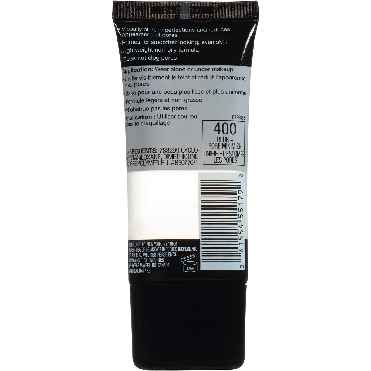 MAYBELLINE Facestudio Master Primer 30ml - Flouteur de Pores, application sur peau