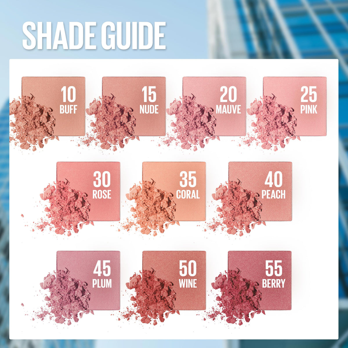 MAYBELLINE Fit Me Blush 30g couleur prune application sur peau