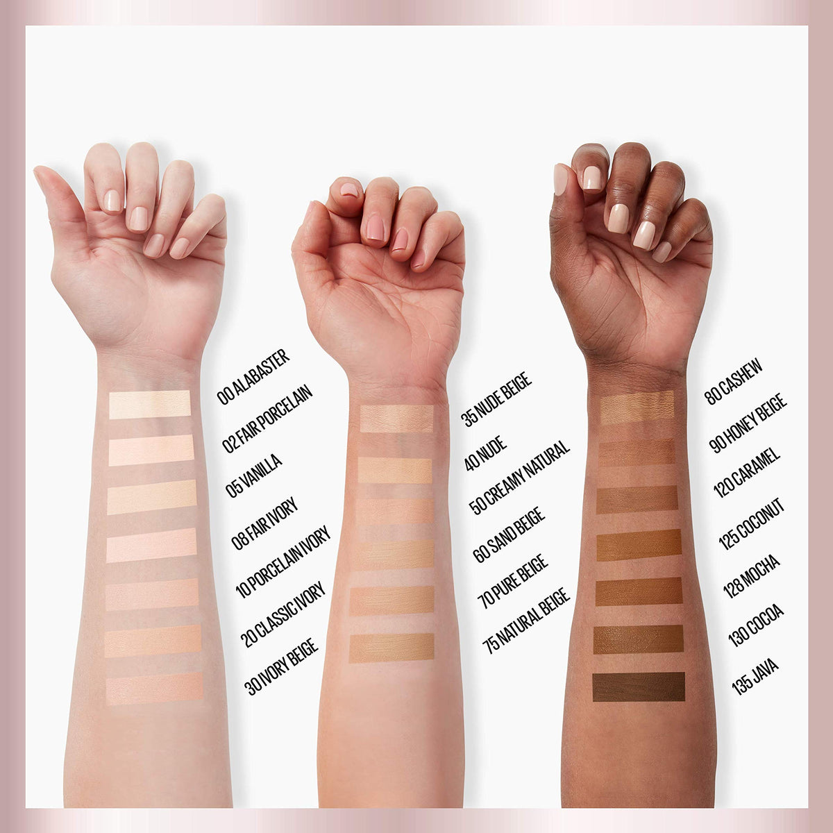 MAYBELLINE Fond de Teint Liquide dans un cadre de maquillage