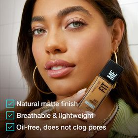 MAYBELLINE Fond de Teint Mat + Poreless 118g Teinte Light Honey emballage