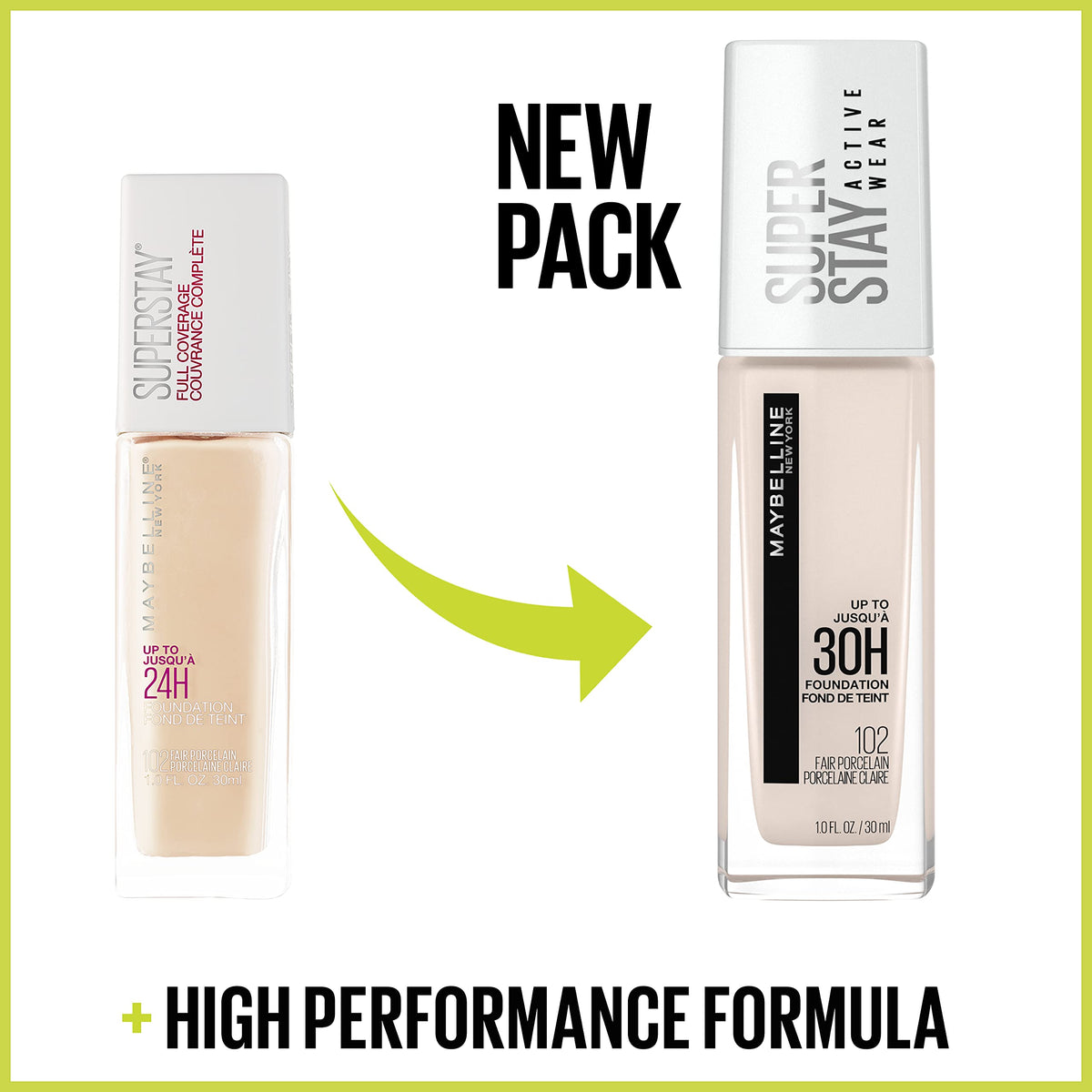 MAYBELLINE Fond de Teint Super Stay 30h couleur dorée en cours d'application