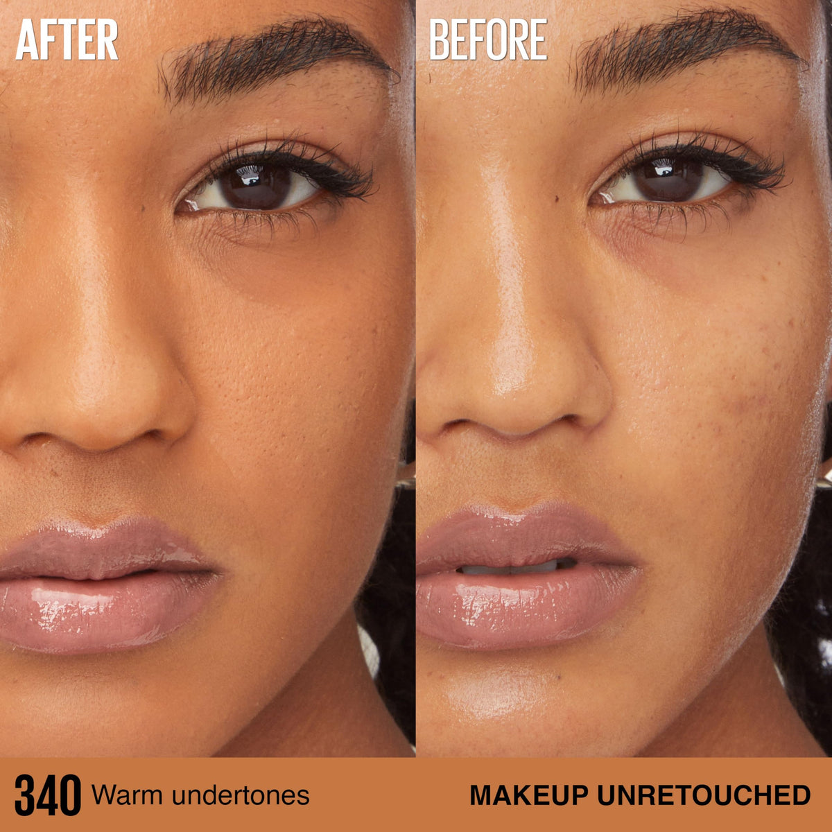 MAYBELLINE Fond de Teint Super Stay Lumi-Matte 340 application sur peau