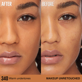 MAYBELLINE Fond de Teint Super Stay Lumi-Matte 340 application sur peau