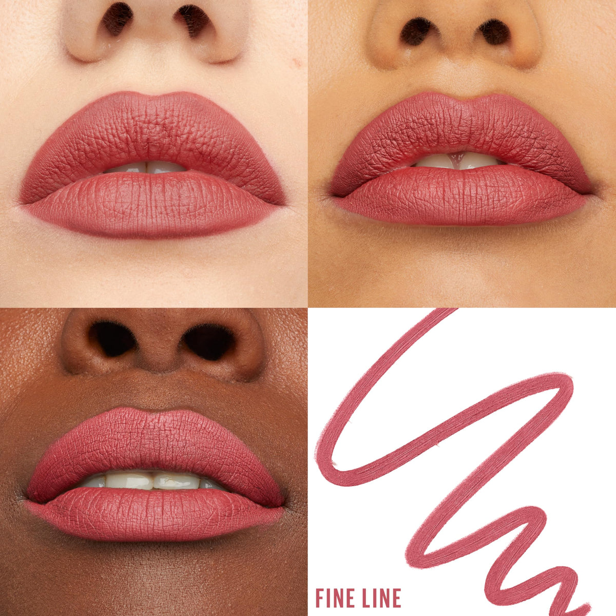 MAYBELLINE Lifter Liner Crayon à Lèvres sur une table avec échantillons de teintes