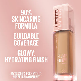 MAYBELLINE Lifter Plump & Glow Foundation 115 en application sur le visage