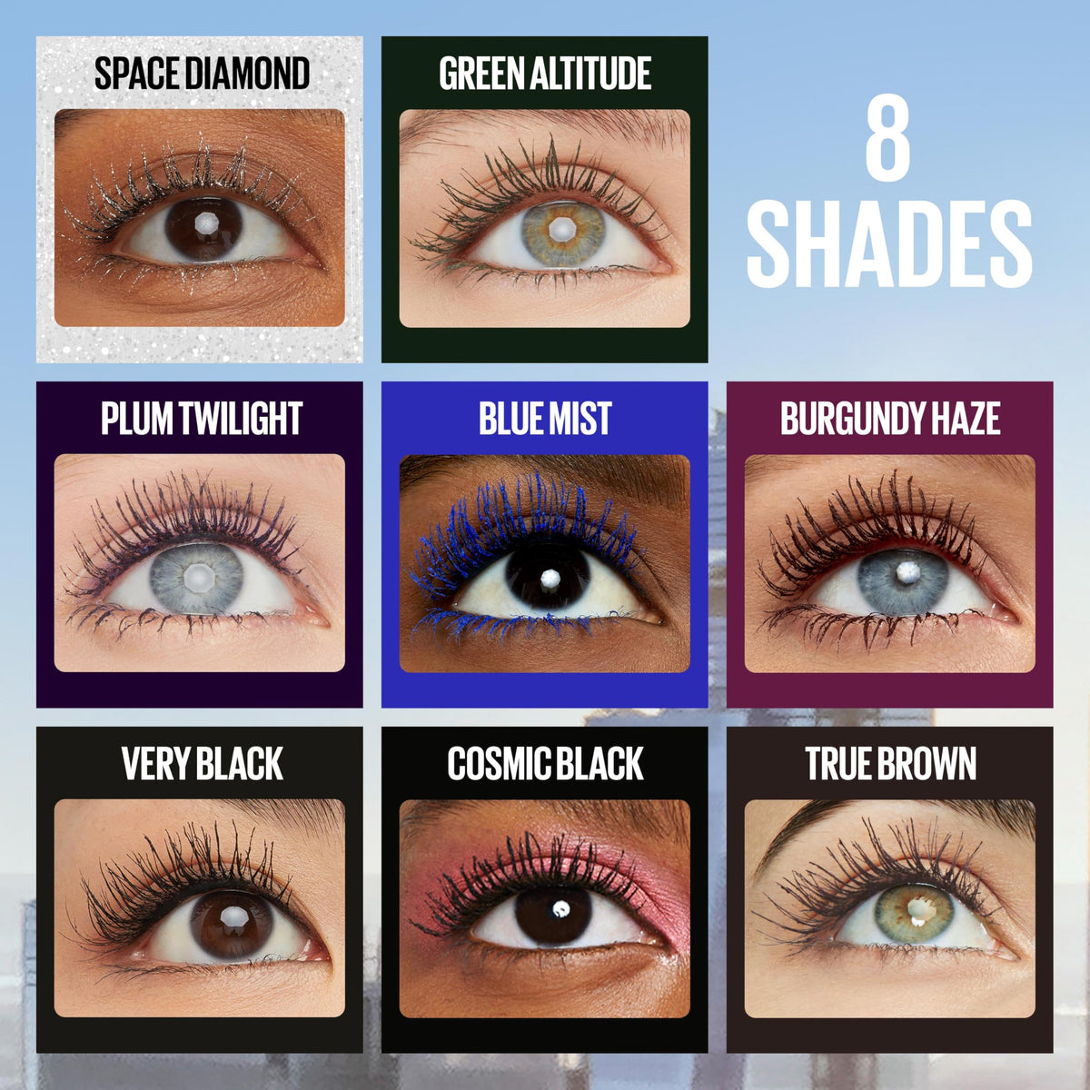 MAYBELLINE Mascara Sky High en usage avec d'autres produits de maquillage