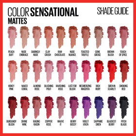 MAYBELLINE Rouge à Lèvres Color Sensational Mat 18g application sur les lèvres