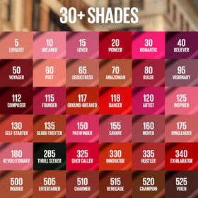 MAYBELLINE Rouge à Lèvres Liquide Super Stay Matte Ink, comparaison de teintes