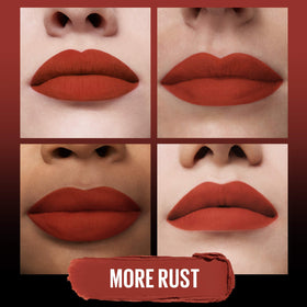 MAYBELLINE Rouge à Lèvres Ultimatte 9g couleur Rouge Acier texture sur lèvres