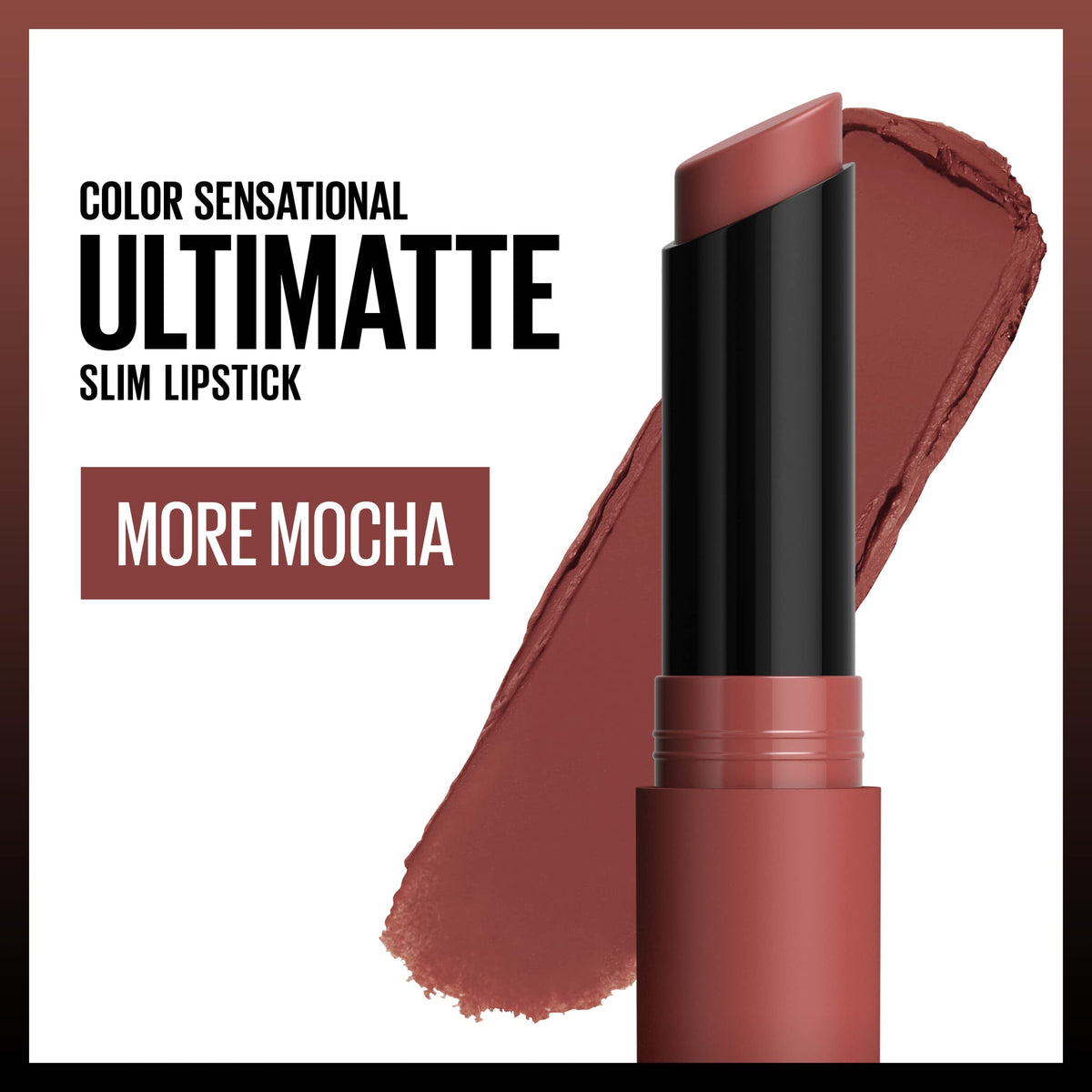 MAYBELLINE Rouge à Lèvres Ultimatte More Mocha tube ouvert