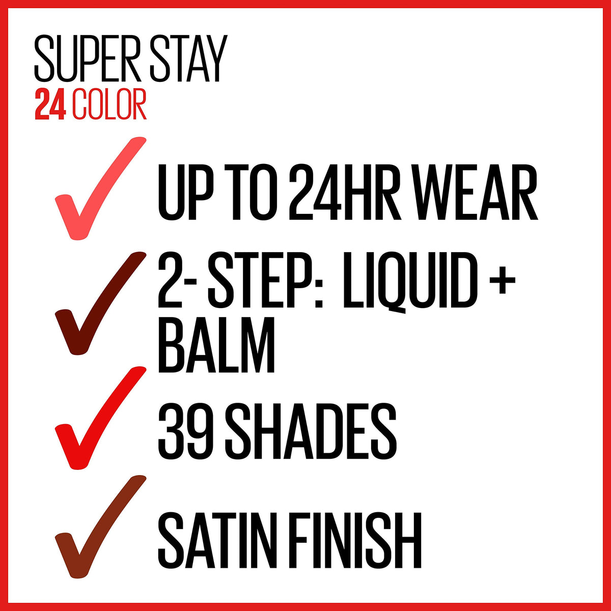 MAYBELLINE Super Stay 24 rouge à lèvres Endless Espresso application