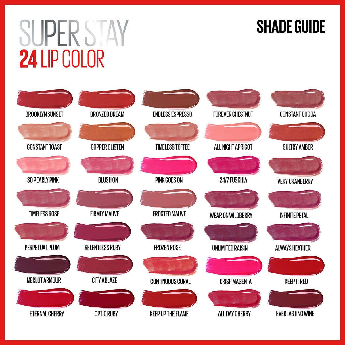 MAYBELLINE Super Stay 24 swatch sur peau