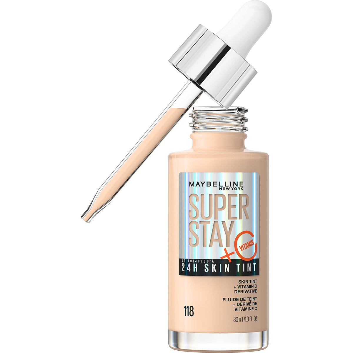 MAYBELLINE Super Stay Skin Tint 24H vue avant avec étiquette