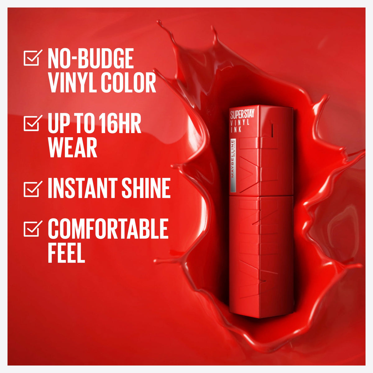 MAYBELLINE Super Stay Vinyl Ink rouge à lèvres applicateur précis