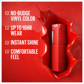 MAYBELLINE Super Stay Vinyl Ink Rouge à Lèvres avec son applicateur précis