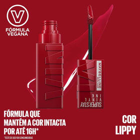 MAYBELLINE Super Stay Vinyl Ink Rouge à Lèvres Cranberry Red à l'ouverture