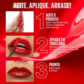 MAYBELLINE Super Stay Vinyl Ink Rouge à Lèvres Cranberry Red sur des lèvres
