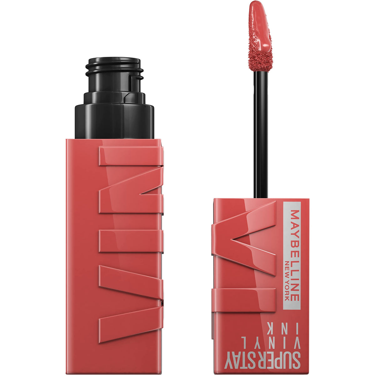 MAYBELLINE Super Stay Vinyl Ink Rouge à Lèvres en couleur Nude Pêche, vue avant