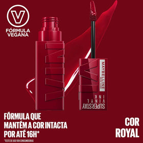 MAYBELLINE Super Stay Vinyl Ink Rouge à Lèvres sur lèvres colorées