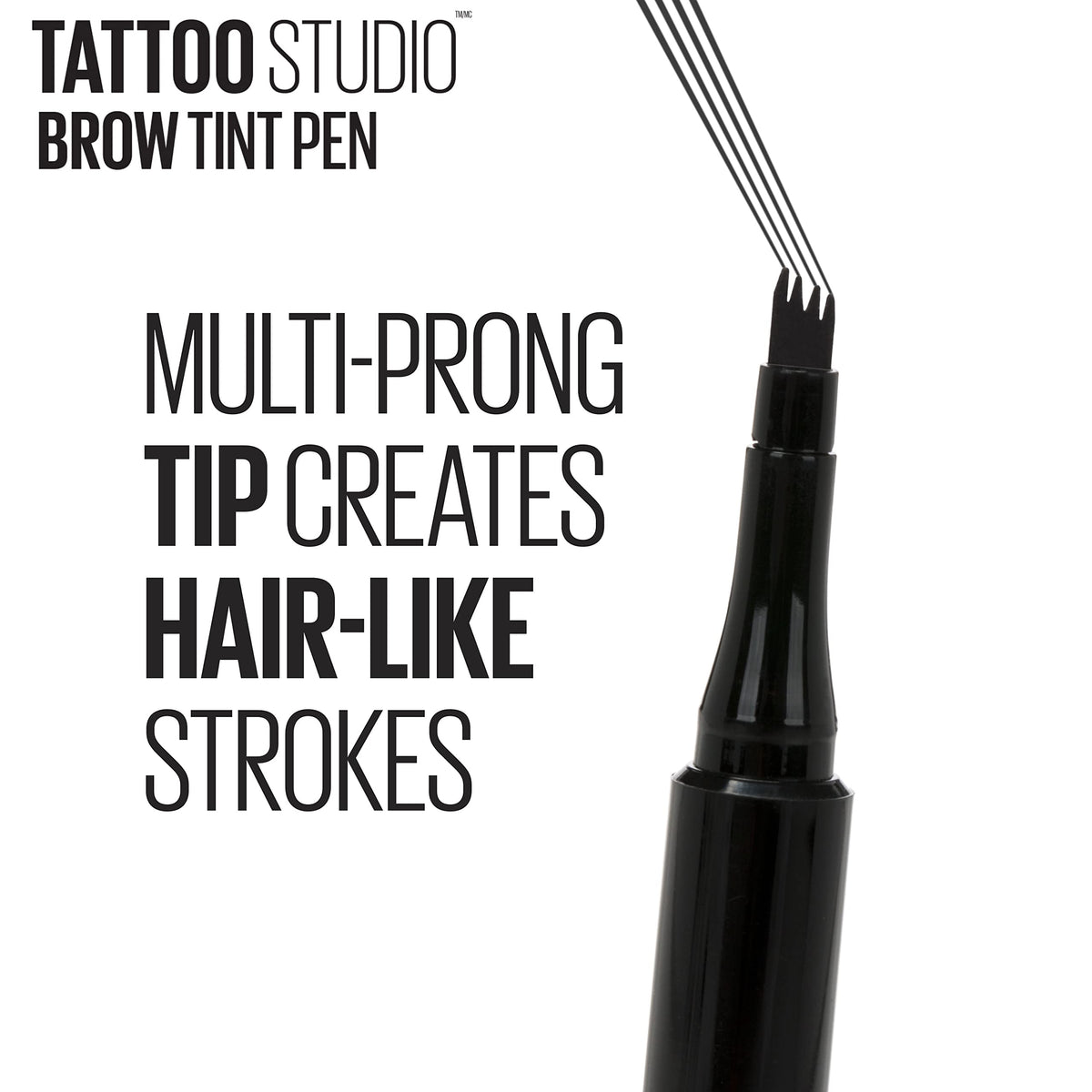 MAYBELLINE TattooStudio Stylo à Sourcils Teinte Brun Foncé côté