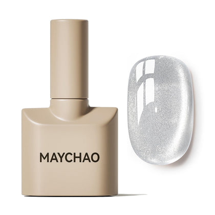 MAYCHAO Vernis à Ongles Gel 15ml argent holographique face