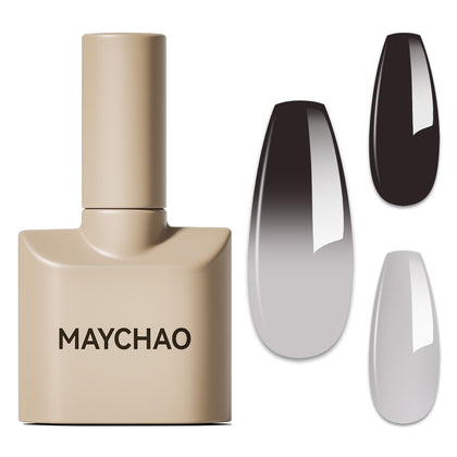 MAYCHAO vernis à ongles gel 15ml couleur noir-gris