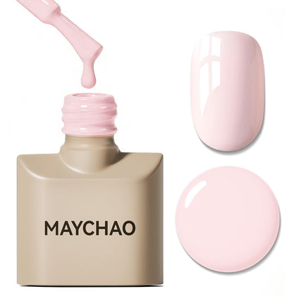 MAYCHAO Vernis à Ongles Gel 15ML couleur rose crème vue avant