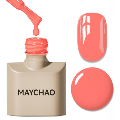 MAYCHAO Vernis à Ongles Gel 15ML Rose Corail vue de face