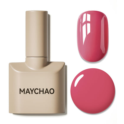 MAYCHAO Vernis à Ongles Gel 15ML Rouge Rose vue avant