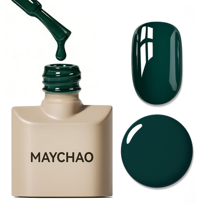 MAYCHAO Vernis à Ongles Gel 15ML Vert Émeraude vue avant