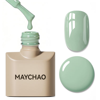 MAYCHAO Vernis à Ongles Gel 15ML Vert, vue avant