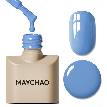 MAYCHAO vernis à ongles gel bleu 15ml vue avant
