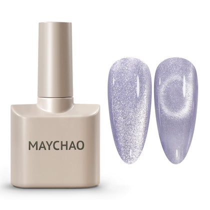 MAYCHAO Vernis à Ongles Gel Cat Eye 15ML Violet - Vue de face