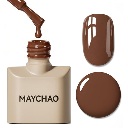 MAYCHAO Vernis à Ongles Gel Chocolat Café 15ml vue avant