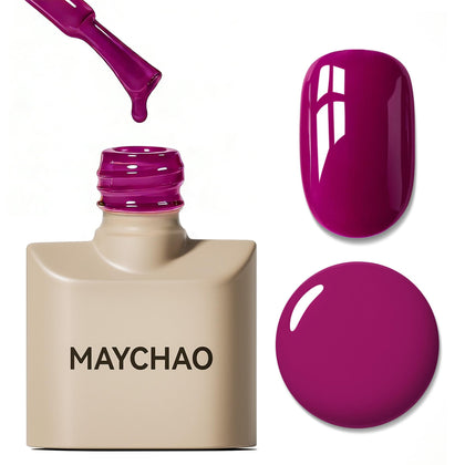MAYCHAO Vernis à Ongles Gel Magenta 15ml vue avant