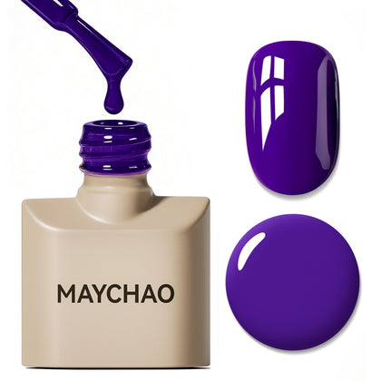 MAYCHAO Vernis à Ongles Gel Violet Néon 15ML - Vue avant