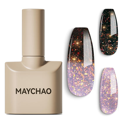 MAYCHAO vernis gel 15ML couleur violet-gris avant application
