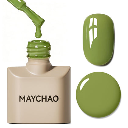 MAYCHAO Vernis Gel Avocat 15ML couleur vert mousse vue avant