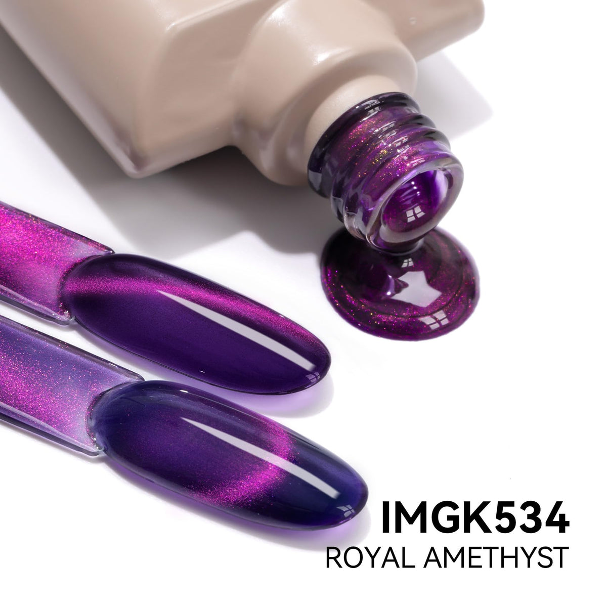 MAYCHAO vernis gel Cat Eye violet 15ml avec pinceau de application