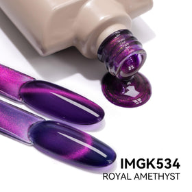 MAYCHAO vernis gel Cat Eye violet 15ml avec pinceau de application