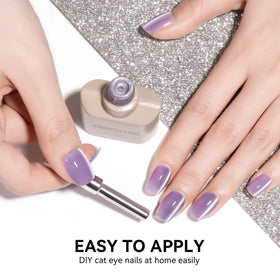 MAYCHAO vernis gel Cat Eye violet 15ml texture du produit