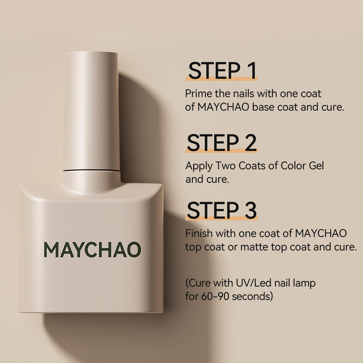 MAYCHAO Vernis Gel Lilas Éclat 15ML après application