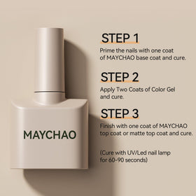 MAYCHAO Vernis Gel Lilas Éclat 15ML après application