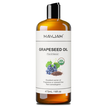 MAYJAM huile de pépins de raisin bio 16 Fl oz vue avant