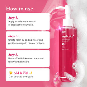 medicube Gel nettoyant PDRN Jelly Foam 290g - tube ouvert