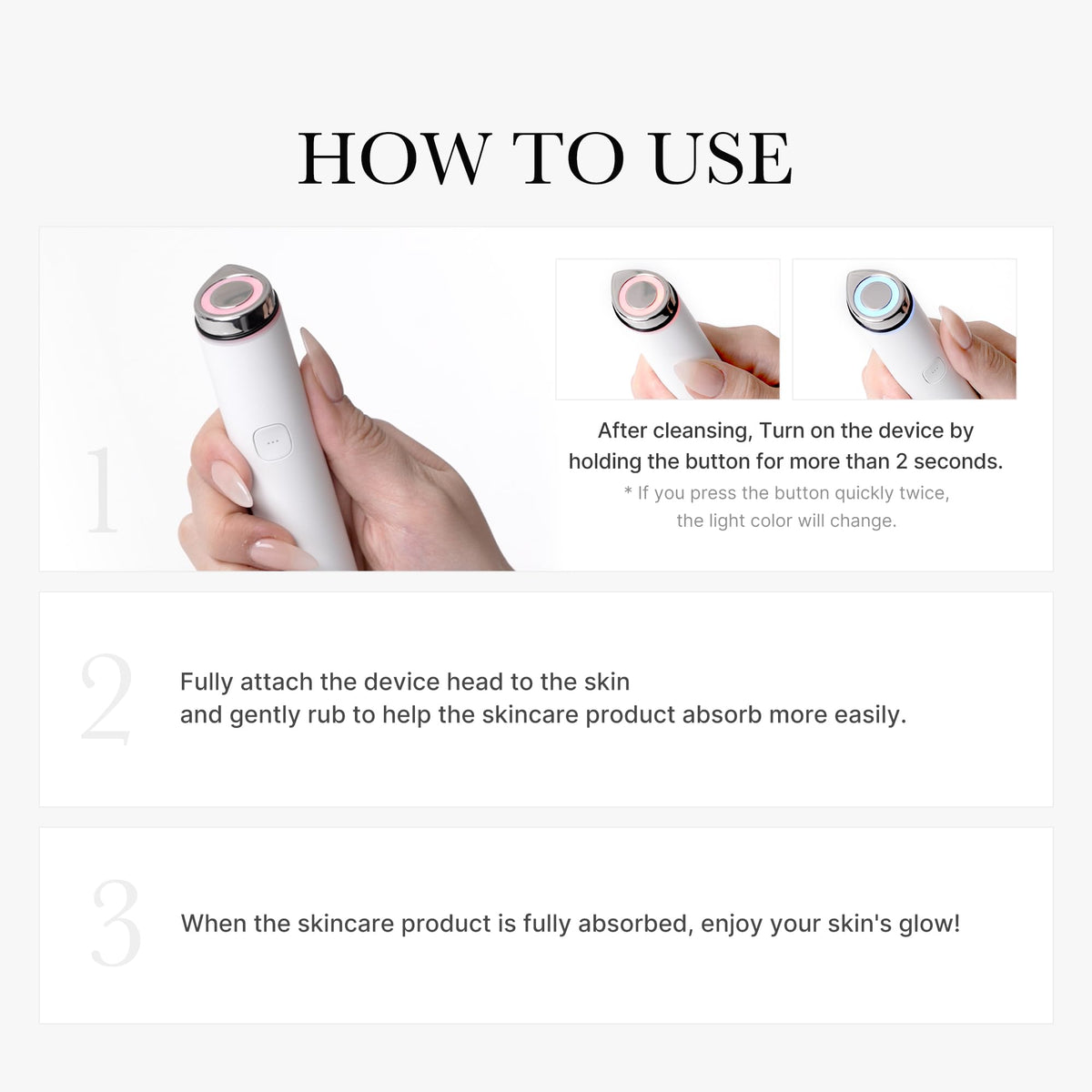 medicube Mini support Pro avec instructions d'utilisation