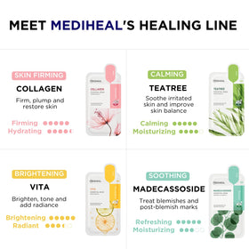 Mediheal Masque au collagène en application sur le visage