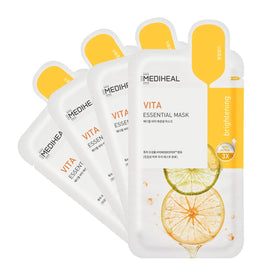 Mediheal Masque Vita Essential 4 feuilles avec vitamines en packaging