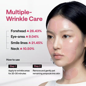 Mediheal patchs en utilisation sur le contour des yeux